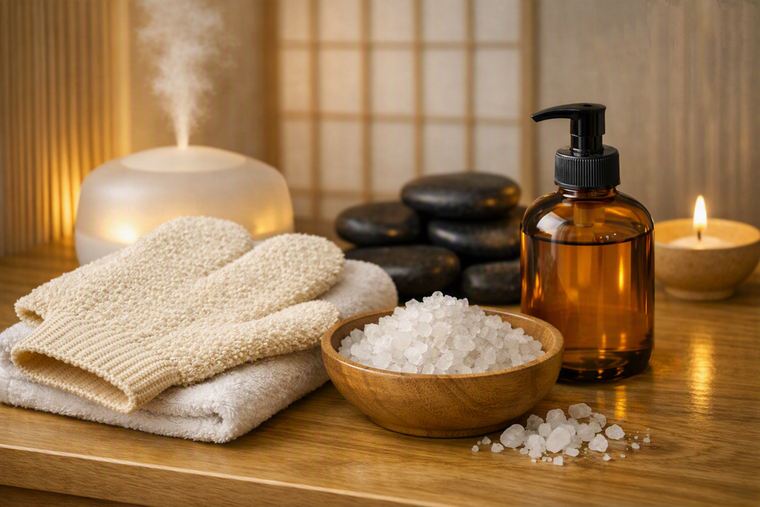 Therapist giving an unscented oil massage to a male guest
